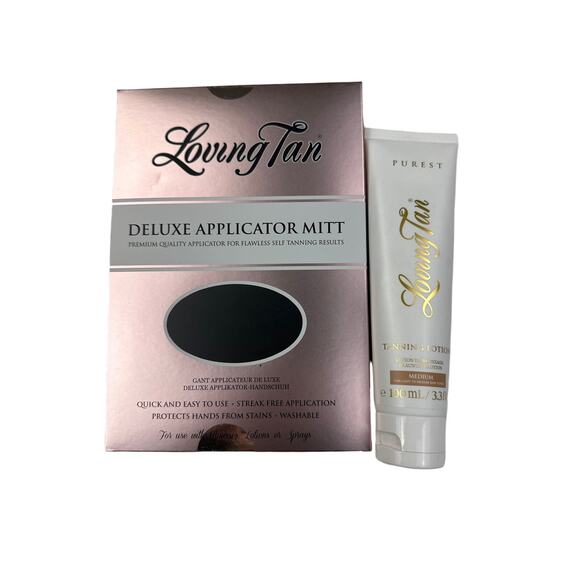 Loving Tan - Deluxe Applicator Mitt & Tanning Lotion in Medium - Picture 1 of 2